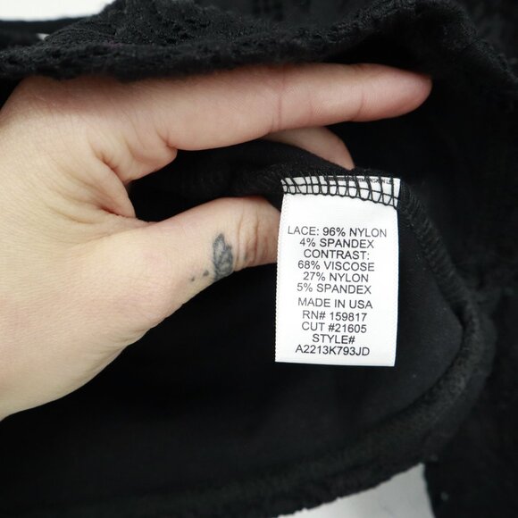 Altar'd State Boho Top Women XS Black Witchy Gypsy Whimsigoth Milkmaid Romantic - Picture 4 of 16